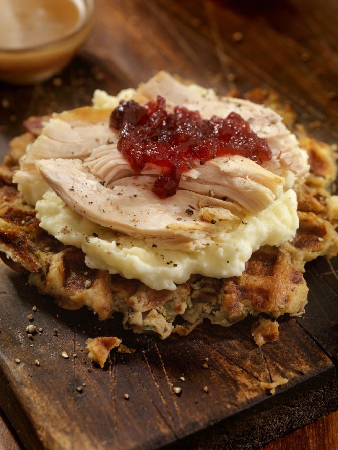 stuffing waffles