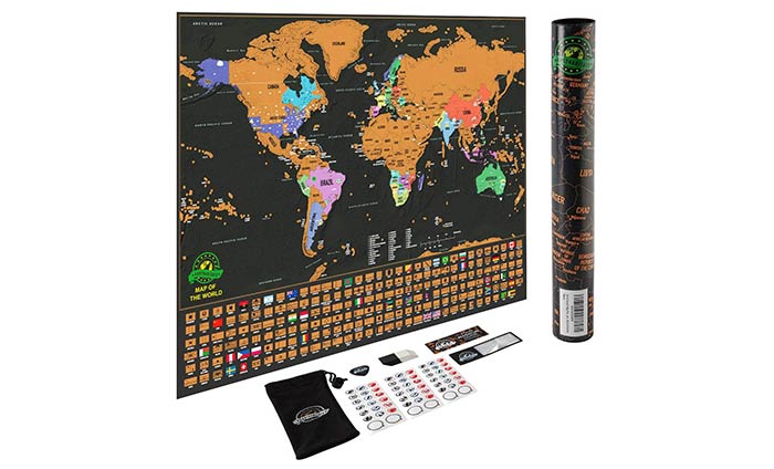 Scratch Off World Map Poster