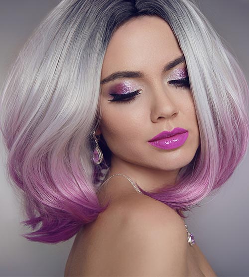 Blonde Purple Ombre