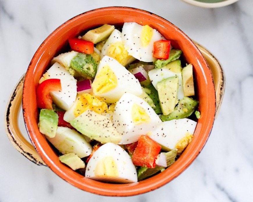 hard boiled egg avocado bowl