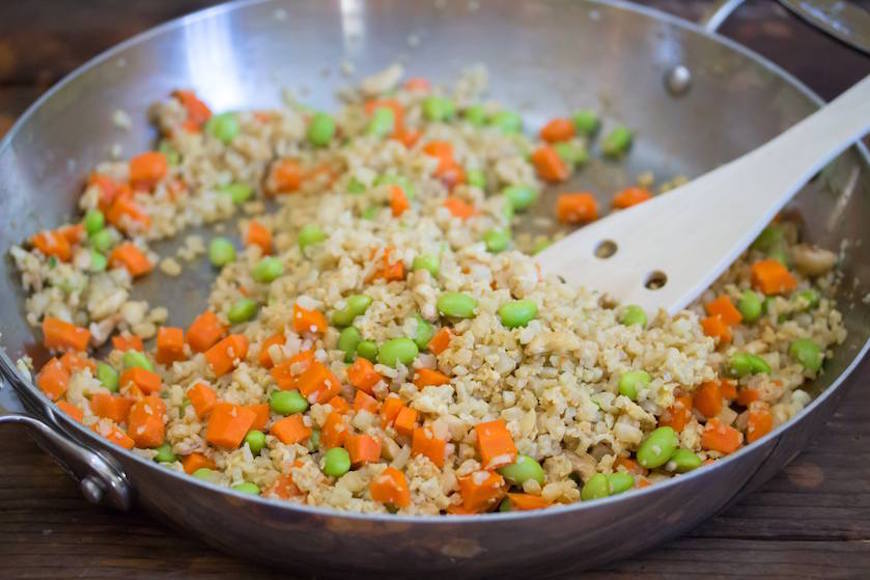 edamame cauliflower rice