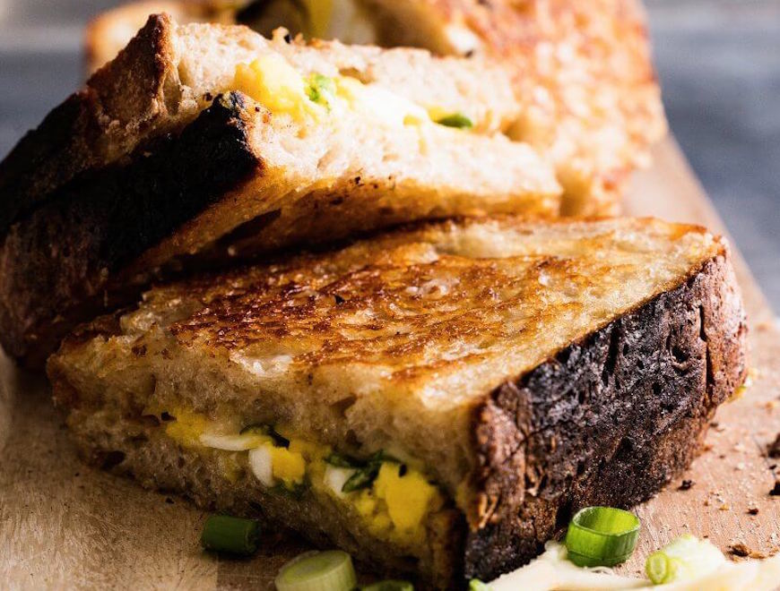 hard boiled egg grilled cheese